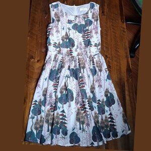 Forest Print Sleeveless Dress